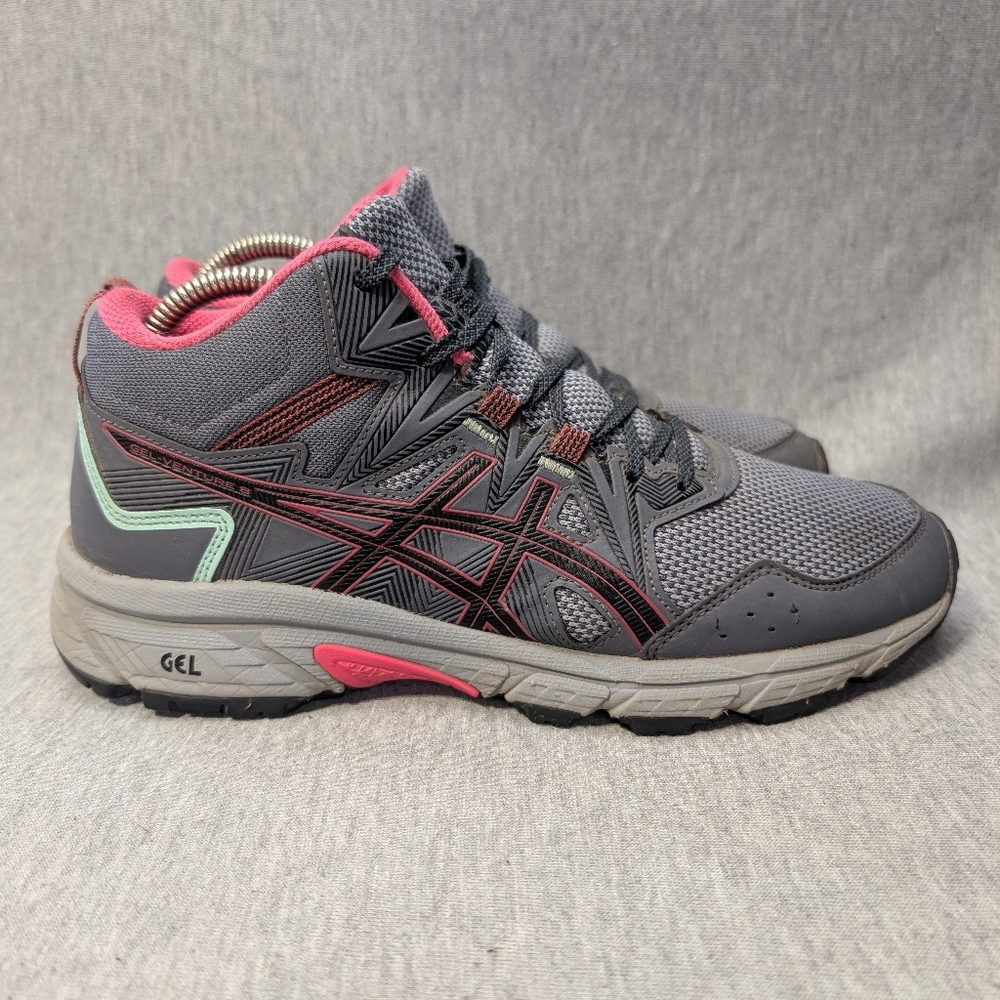 Asics Gel Venture 8 Running Shoes Women's 9 Gray Rose Trail Sneakers - Picture 4 of 11